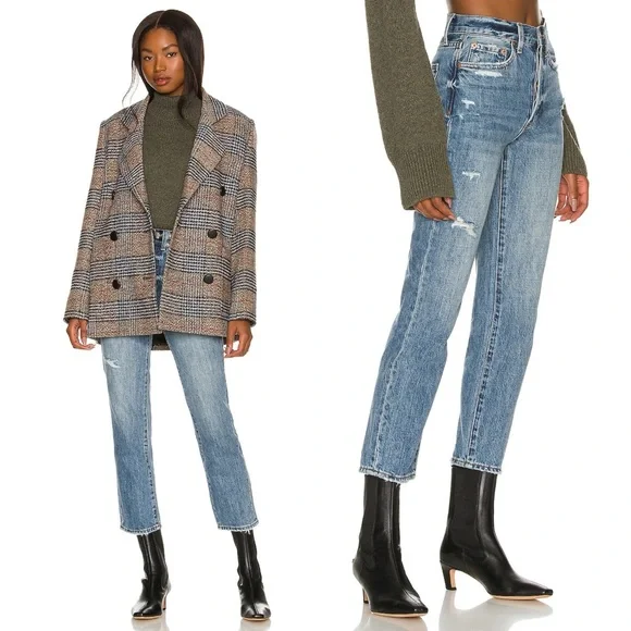 Pistola Charlie High Rise Straight Leg Ankle Length Button Fly Denim Wom… - Picture 4 of 16